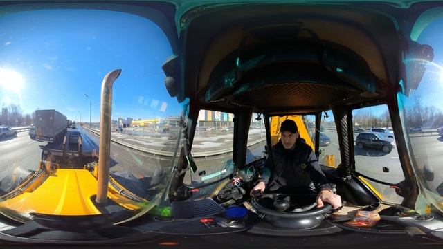 JCB5CX экскаватор погрузчик,покатушки по городу от первого лица на камеру Insta 360 @mister.mechani