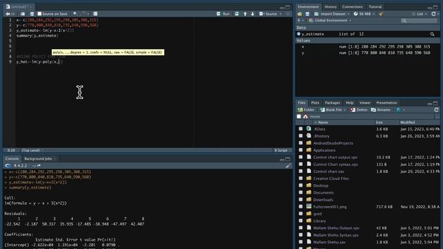 HOW TO FIT IN A SECOND-ORDER POLYNOMIAL REGRESSION MODEL IN R USING R STUDIO смотреть онлайн
