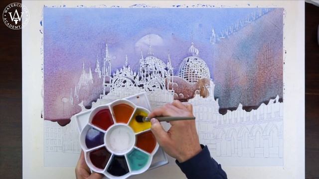 How to Paint an Iconic Venice Cathedral in Watercolor смотреть онлайн