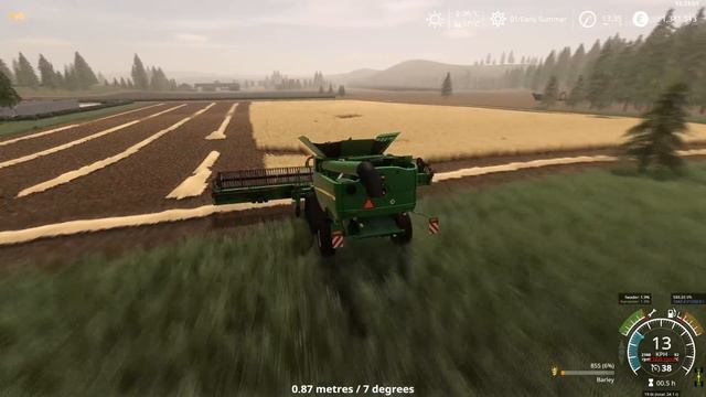 Selling Wool/Harvesting Winter crops/Sowing Soybeans/No Man's Land/#40/Season's/FS19 4K Timelapse смотреть онлайн