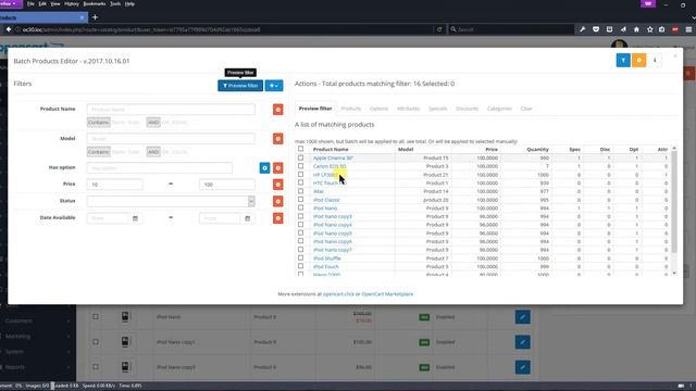 Opencart 2.3 / 3.x Batch Products Editor (Mass product update, Bulk price update) смотреть онлайн