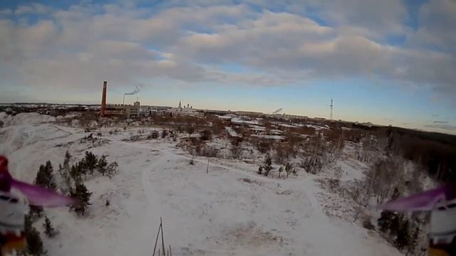 Зима, снег, плавные полеты над рекой Исеть (декабрь 2018г.) смотреть онлайн