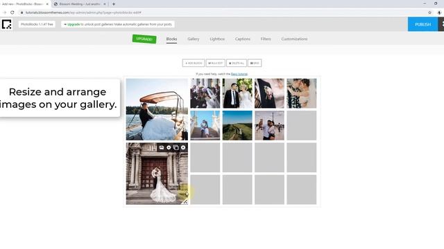 How to add Gallery section on homepage | Blossom Wedding WordPress Theme смотреть онлайн