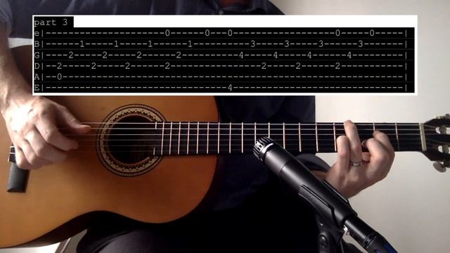 Beethoven moonlight sonata part 1 Guitar lesson with tabs смотреть онлайн