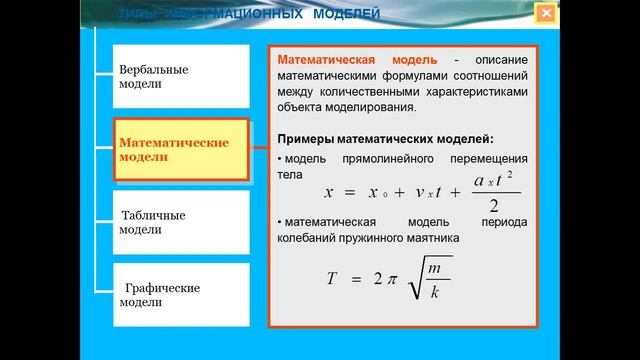 9 класс урок №2 4 четверть Тема Типы и формы информационных моделей смотреть онлайн
