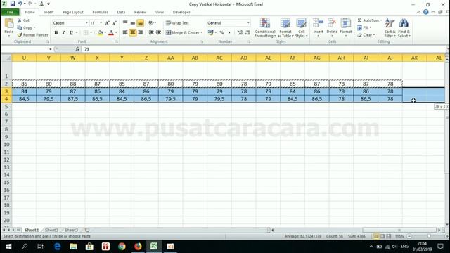 Cara Copy Data Excel dari Vertikal ke Horizontal atau Sebaliknya смотреть онлайн