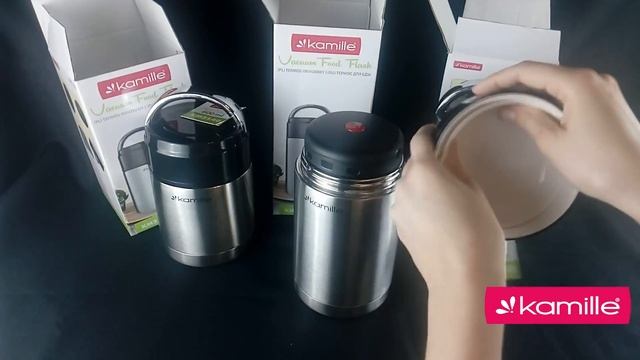 Термосы пищевые Kamille KM 2140, КМ 2141 и КМ 2142 смотреть онлайн