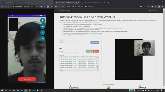 Android Native WebRTC and Kurento Media Server смотреть онлайн