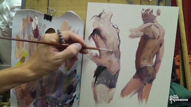 Набросок торса маслом 2 смотреть онлайн