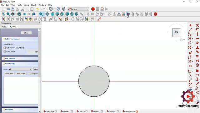 FreeCAD Design Tutorial: Simple Drone Using Part, PartDesign And A2plus Workbench