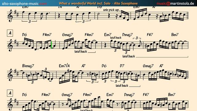 How to play Louis' Armstong's "What a wonderful World" with your Alto Sax! · including Solo! смотреть онлайн