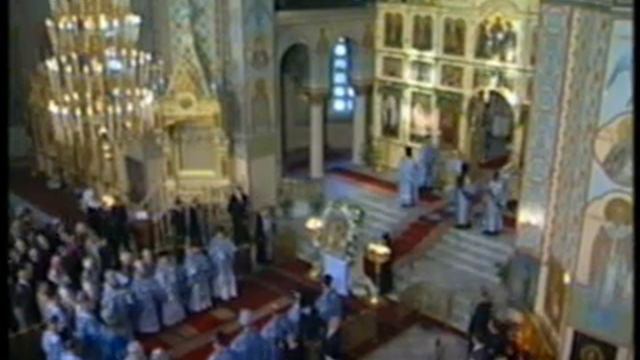 2004р. Повернення з США Тихвинської ікони Божої Матері. Братія Почаївської Лаври беруть участь... смотреть онлайн