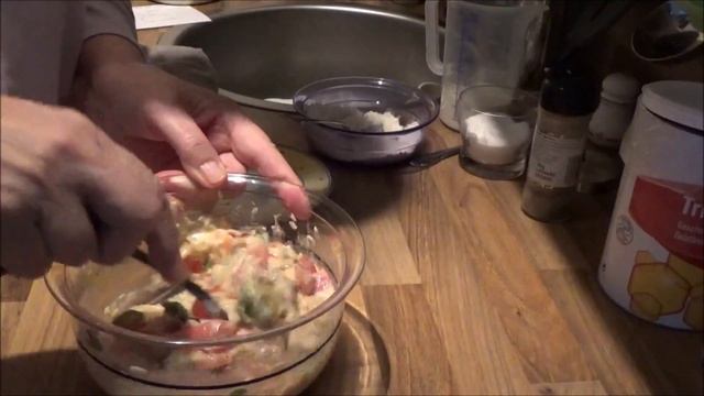 Оладьи из куриной грудки с овощами! Вкуснейший завтрак. смотреть онлайн