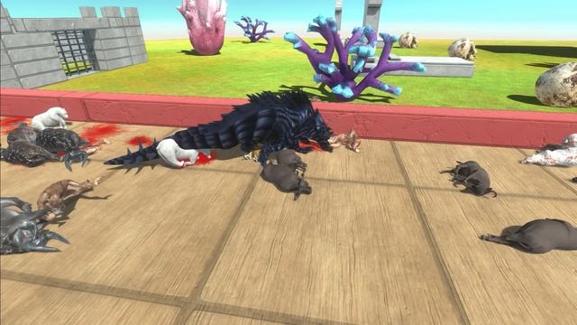 Deadly The Komodo Dragon OF Evolution Swallowing Animals Dinosaurs - Animal Revolt Battle Simulator смотреть онлайн