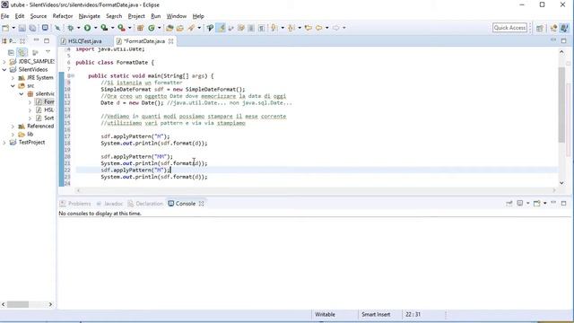 Formattare le date in java (silent video) смотреть онлайн