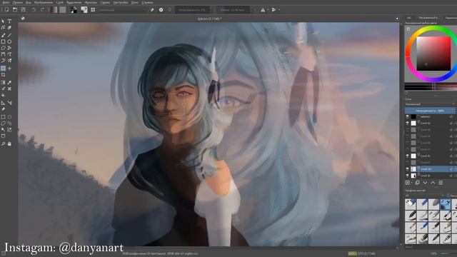 "Path" [Eula Lawrence] - Krita Painting process смотреть онлайн