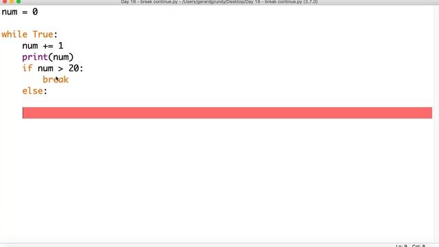 Python Day 16 - break continue смотреть онлайн