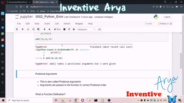 TypeError: add() function missing 1 required positional argument: 'b' | Python Error 2 смотреть онлайн