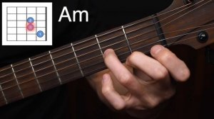Как играть аккорд Ам на гитаре? Ля минор - am