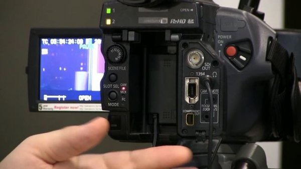 Подключение видеокамеры Panasonic AG174 к ноутбуку MacBook Pro через скоростной интерфейс FireWire