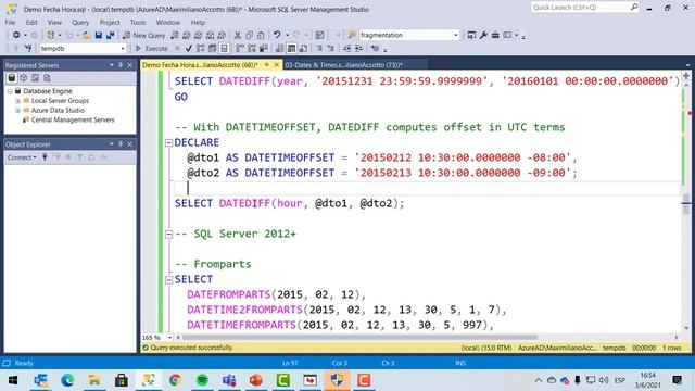 Cómo trabajar con fechas y horas en SQL Server смотреть онлайн
