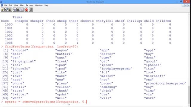 5.2.10 An Introduction to Text Analytics - Video 6: Bag of Words in R смотреть онлайн
