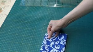 Как  выкроить косую бейку из небольшого куска ткани.