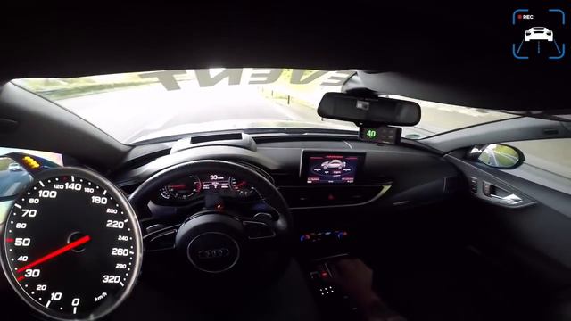 Audi RS7 750 HP AUTOBAHN POV 325 Kmh ACCELERATION