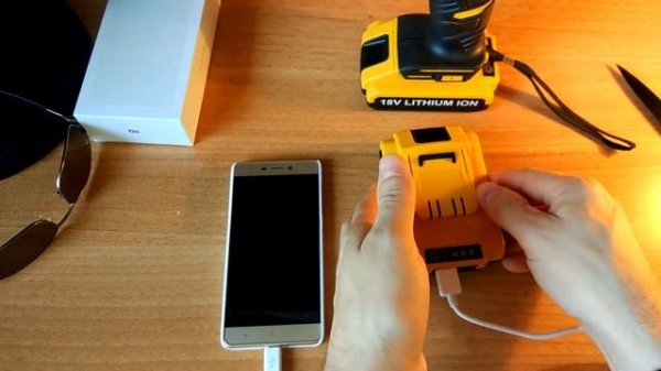 DEKO 18V Аккумулятор Power Bank распаковка