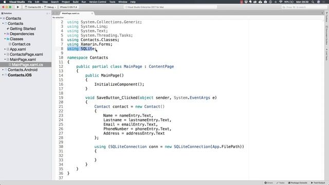 Inserting to a SQLite Database - Xamarin Forms Tutorial смотреть онлайн