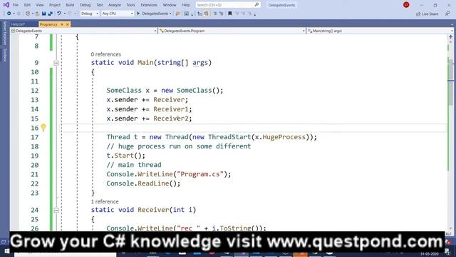 Events & Delegates in C# | C# Interview Questions | C# Interview Questions & Answers | C# Training смотреть онлайн
