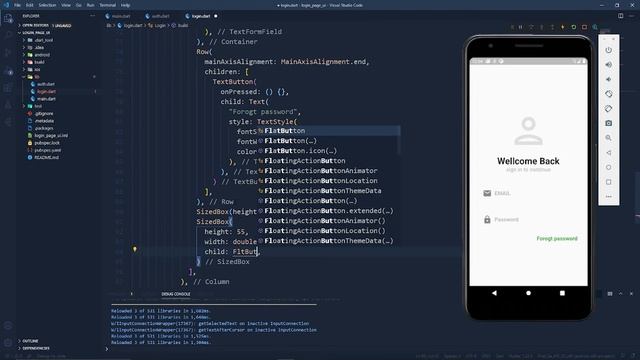 Login form UI flutter | UI design tutorial flutter and dart смотреть онлайн