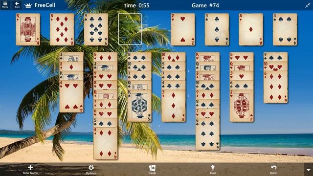 FreeCell Game #74 SOLVED Microsoft Solitaire смотреть онлайн