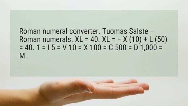 What does XL mean in Roman numerals? смотреть онлайн