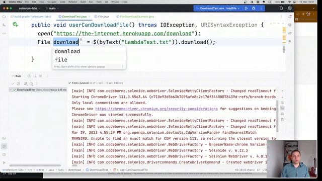 Как скачать файл в Selenide смотреть онлайн