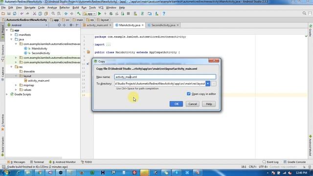 open new activity automatically after 5 seconds in android application смотреть онлайн