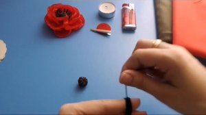 Маки-заколки из ткани своими руками.