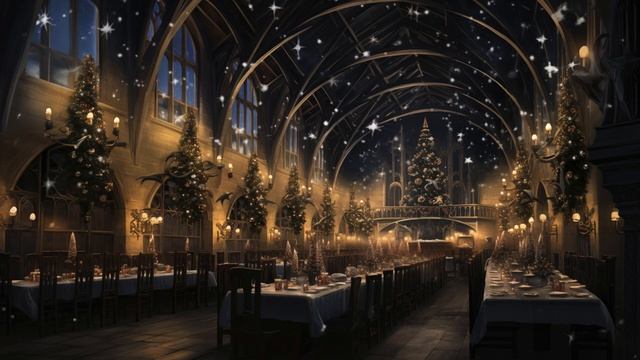 Hogwarts Christmas | Turn Your TV Into Art | Vintage Art For Your TV | 1Hr of 4K HD Art смотреть онлайн
