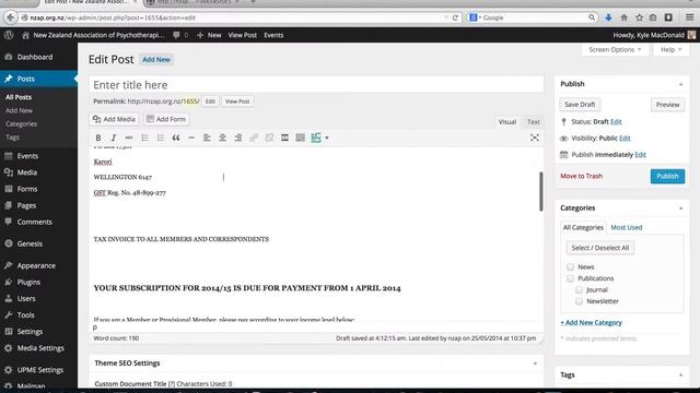 NZAP Website Tutorial - New News Posts смотреть онлайн