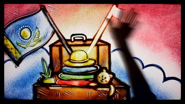 Подарок маме на юбилей - Цветная песочная анимация смотреть онлайн