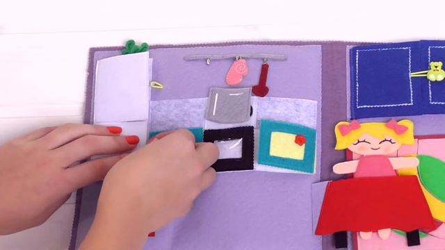 Мягкая развивающая книжка - Кукольный домик - Quiet book смотреть онлайн