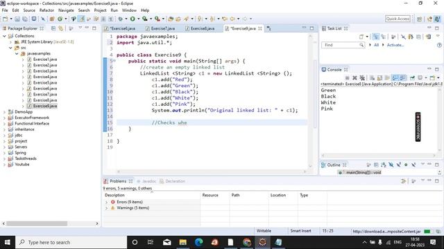 Write a java program to check if a prarticular element exists in a linked list смотреть онлайн