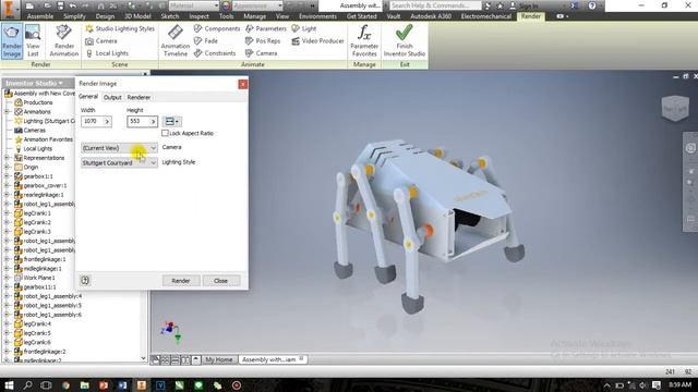 5A. Autodesk Inventor Tutorial : Realistic Render Image смотреть онлайн