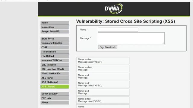DVWA XSS Stored Low Medium High смотреть онлайн