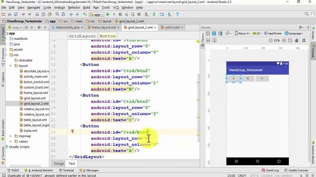GridLayout Kullanımı смотреть онлайн