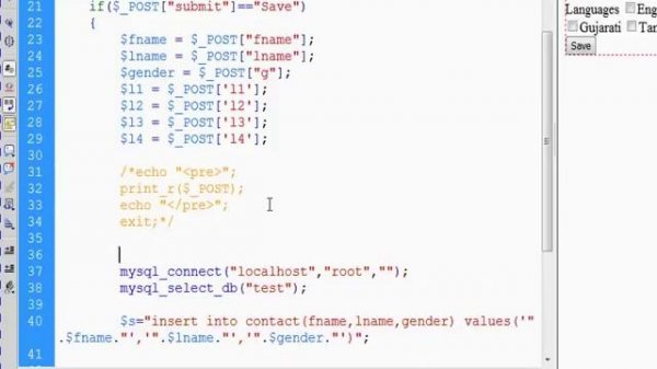 004 PHP MySQL Database Beginner Tutorial PHP Checkbox Array MySQL Insert Rec HIGH