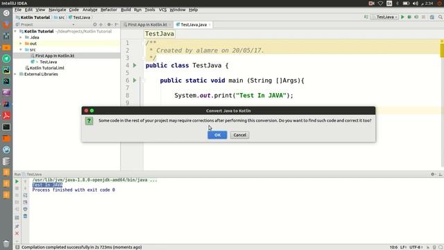 11 - Convert Java File To Kotlin FIle تحويل كود جافا إلى كوتلن смотреть онлайн