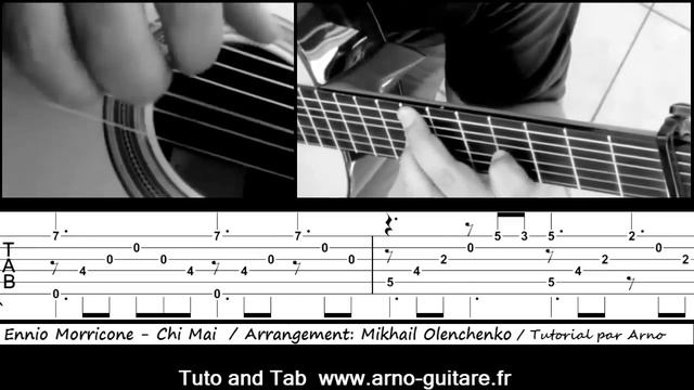 Ennio Morricone - Chi Mai - Fingerstyle guitar with Tab / Tuto смотреть онлайн
