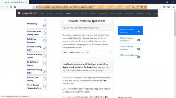 How do I run a Single Test using Maven?
| javapedia.net