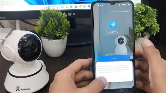 How to connect the ApnaCam camera in the V380 Pro App Without Wi-Fi. смотреть онлайн